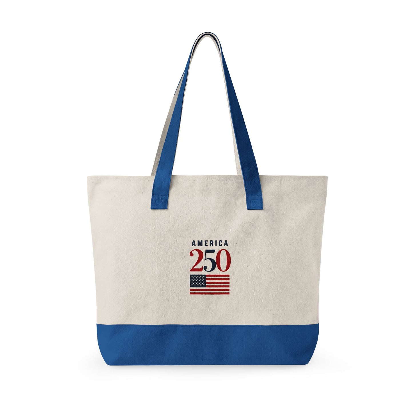 American Flag Canvas Tote Bag — "Stand For The Flag" Patriotic Zippered Tote
