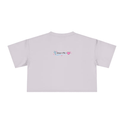 God Says I Am Floral Crop Tee — Christian Inspirational Women's Top