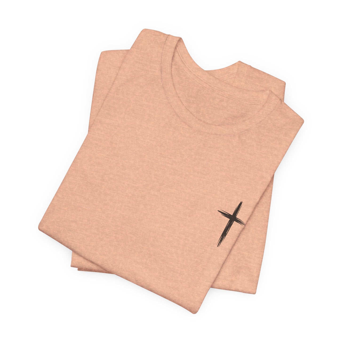 Christian Cross T-Shirt — “By His Wounds We Are Healed” Isaiah 53:5 Inspirational Tee