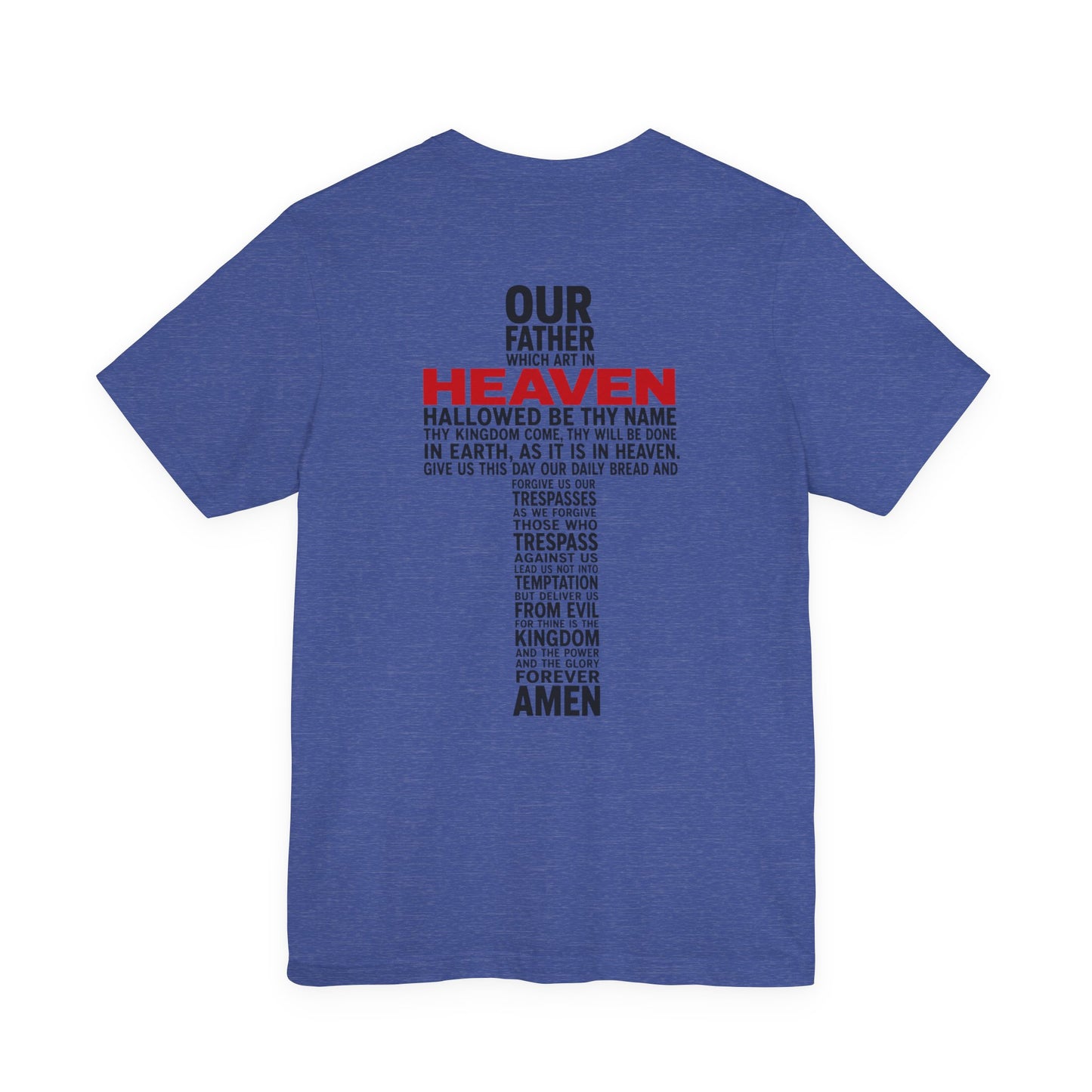 Matthew 6 Prayer Cross Tee — Our Father Lord's Prayer Christian T-Shirt